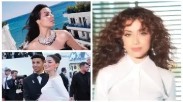 لقطات نجوم الفن.. نادين نجيم أنيقة وميرنا جميل ترتدي جمبسوت شورت أبيض